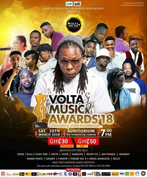 Edem, Keeny Ice, Kasare, Kula And Others To Thrill Fans At Volta Music Awards